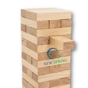 Blocs à empiler en bois unisexe, jouets éducatifs non toxiques et sécuritaires pour 2-4 et 5-7 ans - Product Image 4