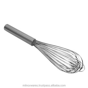 10-Inch Stainless Steel French <b>Whisk</b> with Spring Handle Manual <b>Kitchen</b> Mixing Tool for Household Use - Product Image 3