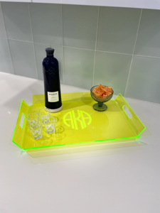 ถาดอะคริลิคสีเขียวนีออนแบบทันสมัยถาดโชว์อาหารแบบหมุนได้หลายสีสำหรับงานแต่งงาน - Product Image 4