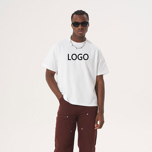 Sérigraphie personnalisée 100% T-shirt en coton épais Merch Luxury Tee Designer Street T-shirt pour hommes - Product Image 2