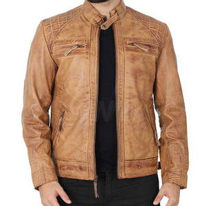 Hecho en el mejor material Chaquetas de cuero de bajo precio Chaquetas de cuero ligeras - Product Image 1