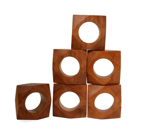 Servilleteros de madera Mesa de comedor más exigente Servilletero de madera Decoración de mesa de alta calidad tendencia superior - Product Image 4