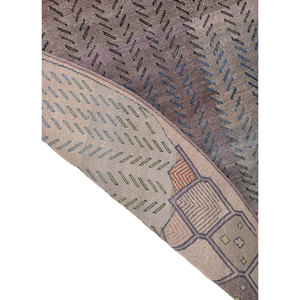 Alfombra Manchaha de Lana y Seda de Bambú con Patrón Abstracto, Anudada a Mano, Rosa y Morado, para Uso Doméstico - Les-2762 - Product Image 5