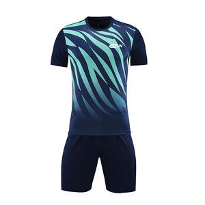 Uniformes de football Kits de football d'équipe Maillots à séchage rapide en polyester personnalisés Short vierge Respirant Impression par sublimation OEM en vrac - Product Image 1
