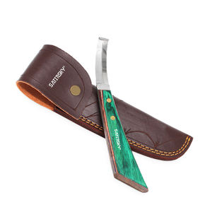 Cuchillo súper afilado de acero inoxidable para herradura de caballo con mango de madera, instrumento quirúrgico veterinario de mano derecha para el cuidado de caballos - Product Image 6