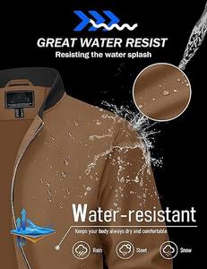 Chaqueta de bombardero con cremallera informal ligera para hombre con cuello levantado cortavientos para primavera otoño Golf abrigo de invierno bolsillos con logotipo delantero - Product Image 2