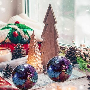 ลูกบอลคริสต์มาสโมเสคแก้วหรูหราทำมือ-แขวนประดับไฟ-เป็นมิตรกับสิ่งแวดล้อม-ของขวัญตกแต่ง - Product Image 2