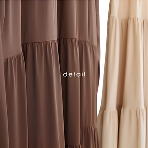 Zevanya haute qualité crêpe tissu modeste femmes longue robe douce main sensation avec Design ethnique musulman et manches longues - Product Image 6