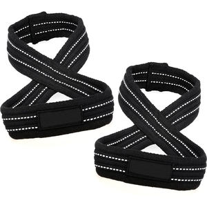 Heavy Duty Premium Rembourré Figure 8 Sangles De Levage Pour Deadlift En Gros Poids Levage Poignet Sangles Pull Up Gym Sangles De Levage - Product Image 5