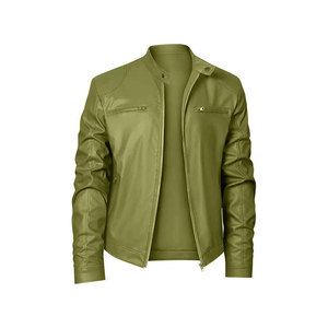 Leather Winter Jacket Solid Color Men Leather Jacket Street Wear Men Leather Jacket - Product Image 4