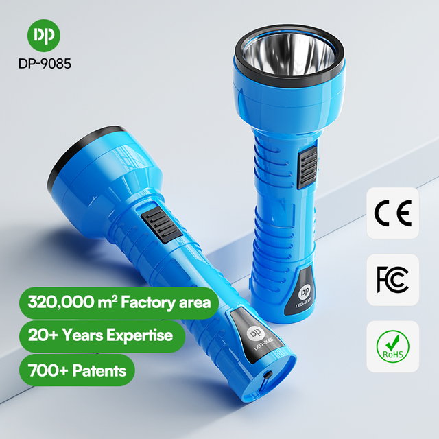 Wholesale Durable Portable Rechargeable LED Flashlight Large Capacity Torch Built-in Charging Plug Energy Saving