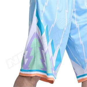 Short de basket-ball en maille brodée pour hommes, respirant, à la mode, logo personnalisé, sublimation - Product Image 4