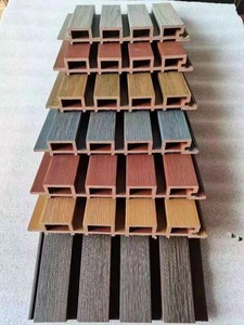 Panel de Pared de Rejilla Cóncavo-Convexo de Madera Maciza Minimalista Moderno, WPC Impermeable para Decoración de <span class=keywords><strong>Fondo</strong></span> de Hoteles y Hogares - Product Image 6