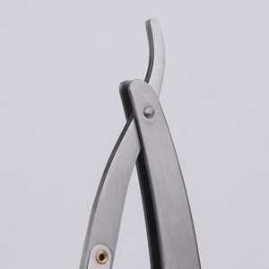 Afeitadora Manual profesional de borde recto de acero inoxidable, maquinilla de afeitar plegable, afeitado, cortador de barba con cuchilla - Product Image 5