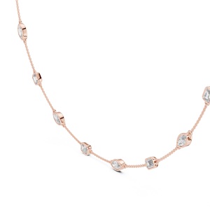 Collier de luxe en or blanc massif 14 carats, diamant de taille marquise cultivé en laboratoire certifié IGI, 10g, modèle de fête de mariage VDSN536 - Product Image 1