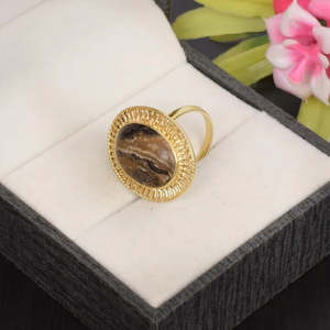 Bague en argent sterling 92.5 pour bijoux fins Jaspe Yeovapi naturel Pierre précieuse Agate turquoise Rhodium Lunette sertie certifiée IGI - Product Image 6