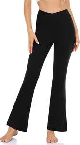 กางเกงแฟชั่นขายาวของผู้หญิงกางเกงปลายบานระบายอากาศโลโก้ออกแบบได้ตามต้องการ - Product Image 3