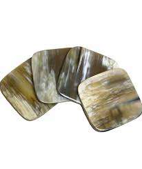 Wholesale Hand Finished Natural Buffalo Horn <b>Coasters</b> Mat <b>With</b> Horn <b>Holder</b> Best Quality Kitchenware Tabletop Sublimation <b>Coaster</b> - Product Image 6