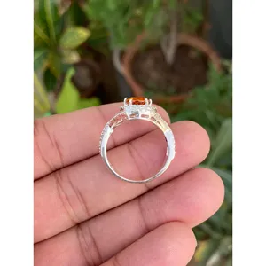 Natural Honey Citrine Pear Cut <b>Ring</b> 925 Sterling Silver Handmade Gemstone Jewelry Wholesale Supplier - Product Image 5
