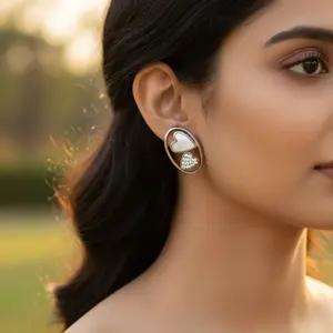 Trendy Women's Silver Heart <b>Ring</b> with <b>Crystal</b> Inlay Fashion Jewelry Featuring Geometric Alloy and Copper for Children - Product Image 3