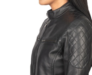 เสื้อแจ็คเก็ตหนังผู้หญิง เสื้อหนังฤดูหนาว ฤดูใบไม้ผลิ ฤดูใบไม้ร่วง เสื้อแจ็คเก็ตหนังผู้หญิง คุณภาพระดับพรีเมียม - Product Image 6