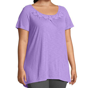 T-shirt pour femmes, vêtements de sport à la mode, bas prix quantité minimale de commande moins cher, respirant, séchage rapide, slim fit, le plus populaire, 100% coton - Product Image 6