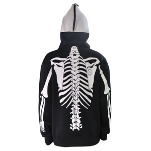 Streetwear d'hiver élégant sweat à capuche à fermeture éclair complète pour hommes entièrement sérigraphié trous pour les yeux Design personnalisable pour garçons filles - Product Image 4