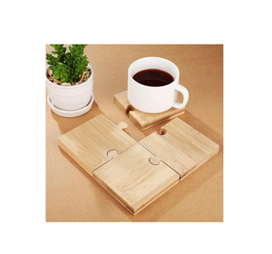 Fabricación Posavasos de rompecabezas de madera de acacia maciza Posavasos de madera de acacia rústica de moda Más vendidos - Product Image 5
