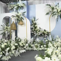 Décor arche de mariage Double cercle en métal, support circulaire d'arrière-plan pour mariage, double anneau, décorations de noël