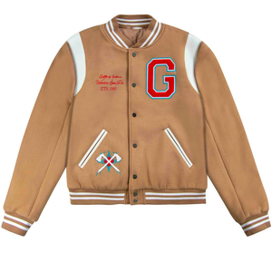 Chaqueta universitaria de béisbol con estampado personalizado bordado para hombre, chaqueta universitaria de estilo callejero, soporte de invierno XL con capucha, luz Reversible - Product Image 1