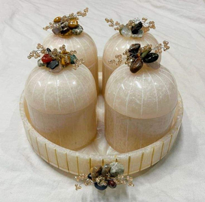 Pure Hand-crafted Design Resin Dry <b>Fruit</b> Jar Set of 2 for Flat Restaurants & Hotels Dry <b>Fruit</b> Servings - Product Image 4