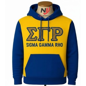 เสื้อพูลโอเวอร์แบบยูนิเซ็กซ์ Greek Life Sigma Gamma Rho ผ้าฟลีซ โพลีเอสเตอร์/คอตตอน สำหรับฤดูหนาว สวมใส่สบาย ปักลายตามสั่ง พิมพ์ลายตามสั่ง สำหรับชมรมนักศึกษาหญิง คุณภาพดีที่สุด - Product Image 4