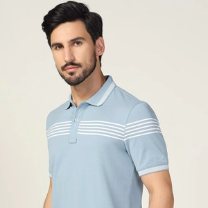 Jersey de secado rápido con patrón sólido para hombre, camisetas de golf de manga corta informales, diseño personalizable al por mayor - Product Image 6