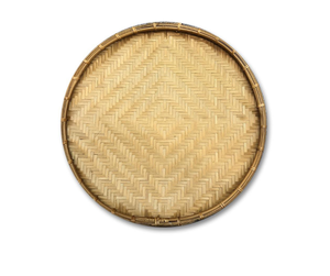 Handmade Vietnam Bamboo Winnowing <b>Basket</b> <b>Large</b> Round Woven Rice Tray Bowl Decorative Rustic Kitchenware - Product Image 1