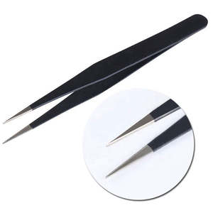 Sustainable Stainless Steel <b>Eyelash</b> <b>Tweezers</b> Dull Finish Straight <b>Eyelash</b> Extension <b>Tweezers</b> for Lash Separation Customizable - Product Image 4