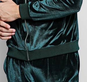 Survêtement en velours pour homme de haute qualité, respirant et léger, entièrement personnalisable, motif uni, vêtements d'hiver à prix raisonnable - Product Image 3