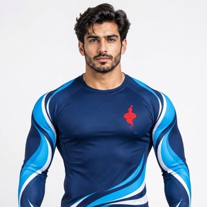 Camiseta de Compresión Deportiva para Hombre, Manga Larga, Ropa Deportiva para Entrenamiento, Fitness, Running, Ciclismo, Surf, Gimnasio - Product Image 6
