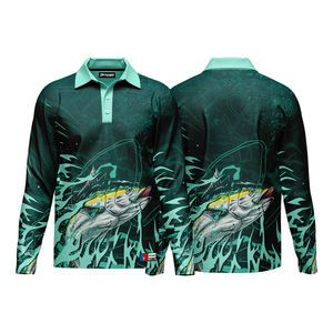 Personalizado al por mayor más tamaño transpirable manga larga sublimado impreso Uv Upf 50 secado rápido rendimiento sol camisa pesca Polo - Product Image 6