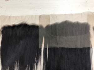 Vente en gros 14 pouces noué à la main fermeture frontale vierge Remy brut vietnamien Extension de cheveux humains 5x5 dentelle transparente droite - Product Image 5