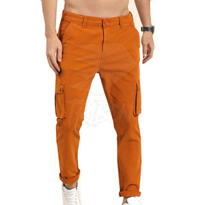 Pantalones cargo informales de cintura alta para hombre, ligeros, de secado rápido, diseño de patrón recto lavado sostenible personalizado - Product Image 1
