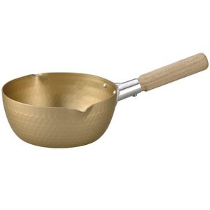 Traditional Metal Households Use Brass Sauce Pans With Hammered Work and Handgrip Available in Low Price With Best Quality - Product Image 1