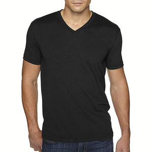 Wholesale Mens V Neck <b>T</b> <b>Shirts</b> <b>Black</b> Cotton <b>Plain</b> Blank Tee High Quality Comfortable Short Sleeve Summer Casual Bulk Apparel - Product Image 1