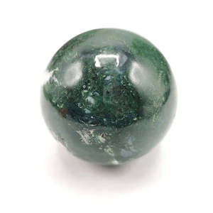 Sphère/boule en pierre d'agate mousse naturelle incroyablement magnifique - Énergie/Reiki/Cristalthérapie - 2,5 pouces (6,25 cm) de diamètre et 300 g (0,66 lb) - Product Image 2