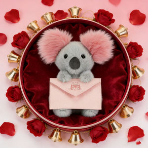 Jellycat 26.º Koalas Love Confession Día de San Valentín Peluche de mensajero al por mayor, suave, bordado, lindo, romántico, de dibujos animados, para parejas - Product Image 5
