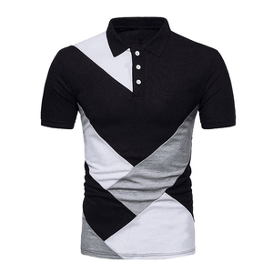 Nouveau été Polo hommes à manches courtes contraste couleur Polo tenue décontracté mode polos pour hommes de haute qualité 2025 - Product Image 1