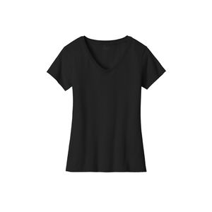 Camiseta de Algodón con Cuello en V para Mujer, Estilo Simple y Cómodo, Ideal para el Trabajo o Atuendos Casuales - Product Image 3