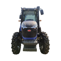 Tracteur agricole compact 4x4 de haute performance, Chine, 80-100 CV, double embrayage, démarrage électrique, boîte de vitesses, pompe, 8+8 vitesses