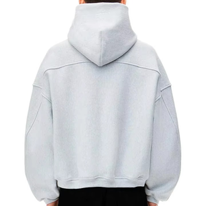 Sudadera con Capucha Unisex de Corte Holgado y Hombros Caídos, Estilo Informal, Gruesa, con Cierre, para Otoño, Tallas Grandes, Logotipo Personalizado al por Mayor - Product Image 6