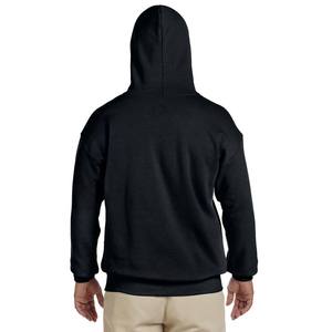 Sweat-shirt à capuche avec poche en tricot côtelé pour homme Noir XXXXX-Large - Product Image 2