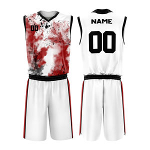 Vêtements de sport en gros, logo personnalisé, uniformes de basket-ball, tissu respirant et confortable, uniforme de basket-ball pour hommes, ensemble de haute qualité - Product Image 1